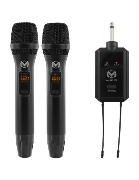 2 Wireless Microphones Mac Mah W-UHF 200M