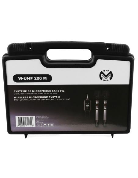 2 Wireless Microphones Mac Mah W-UHF 200M