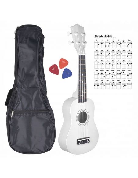 Soprano ukulele set NN UK 01, white