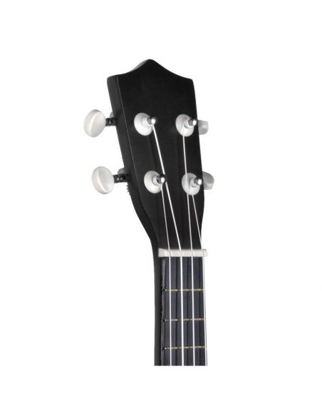 NN UK 01 BLACK ukulele sopranowe czarne pokrowiec