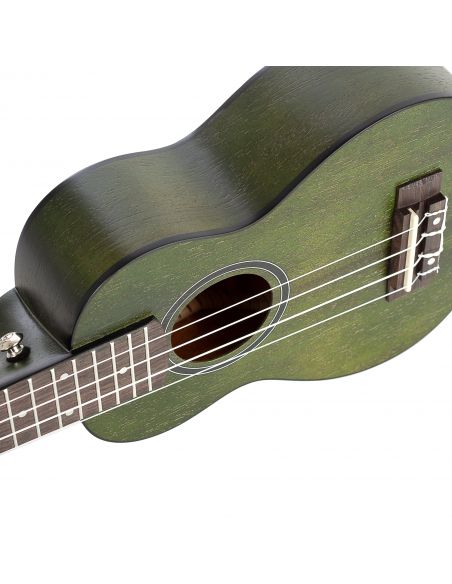 Soprano ukulele Cascha Mahogany green HH 2265