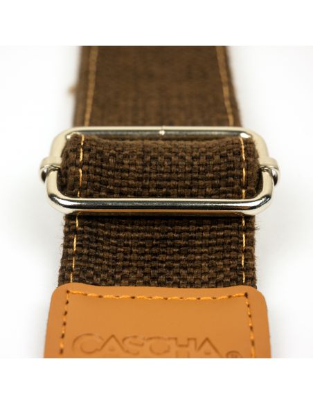 Ukulele strap Cascha Cotton brown HH 2201