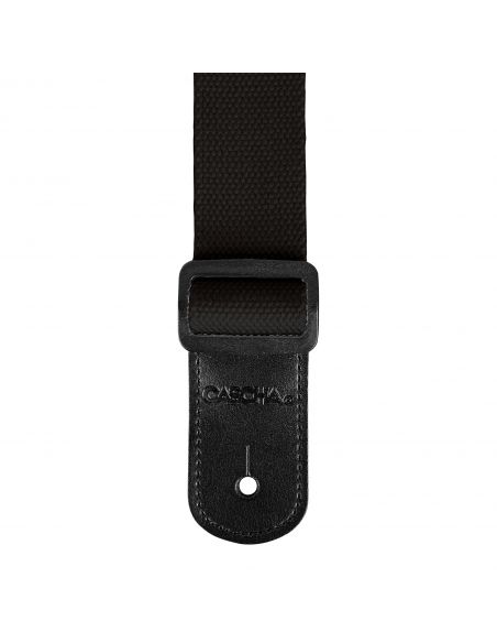 Ukulele strap Cascha Poly-Cotton black HH 2292