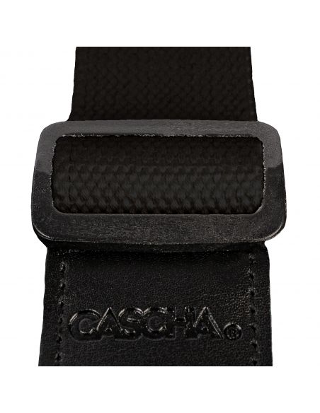 Ukulele strap Cascha Poly-Cotton black HH 2292