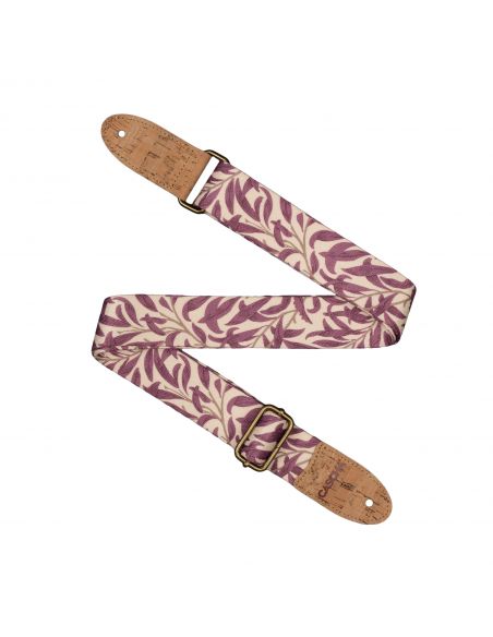 Diržas ukulelei Cascha Vegan - Mauve Leaves CUS-VC4