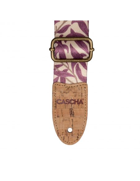 Ukulele strap Cascha Vegan - Mauve Leaves CUS-VC4