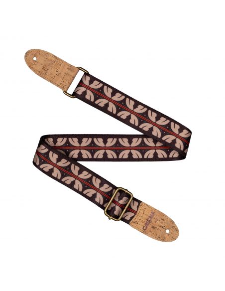 Ukulele strap Cascha Vegan - Ethnic Red Stripes CUS-VC10