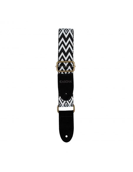 Ukulele strap Cascha Jacquard - Ethnic Black CUS-JW1