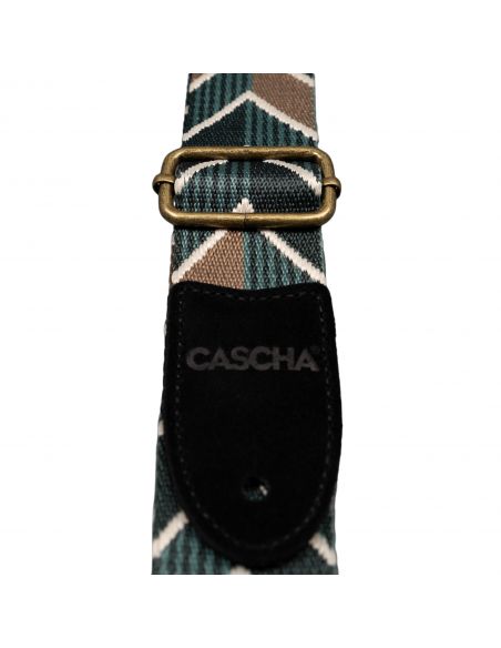 Ukulele strap Cascha Jacquard - Ethnic Green CUS-JW2