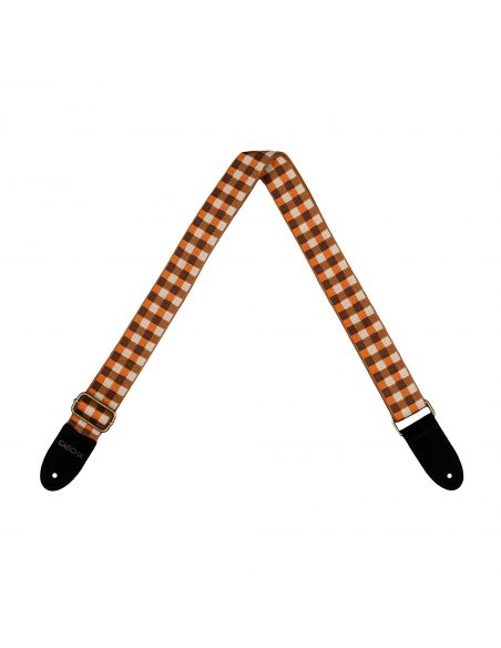 Diržas ukulelei Cascha Jacquard - Checker Orange CUS-JW4