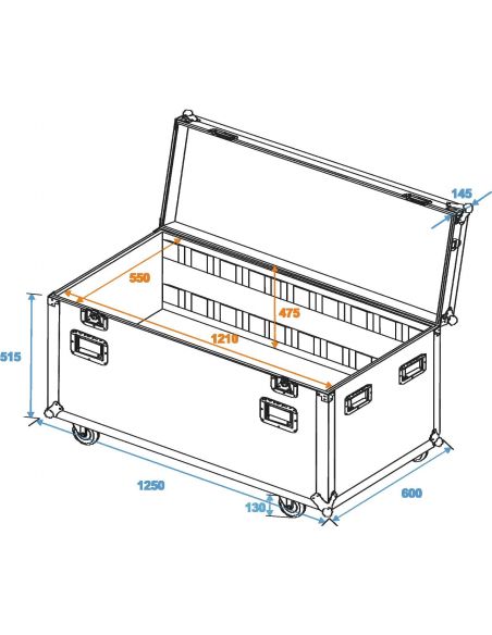 Universal Tour Case Roadinger 120cm with wheels