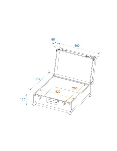 Universal case Roadinger foam 46x35x17mm red