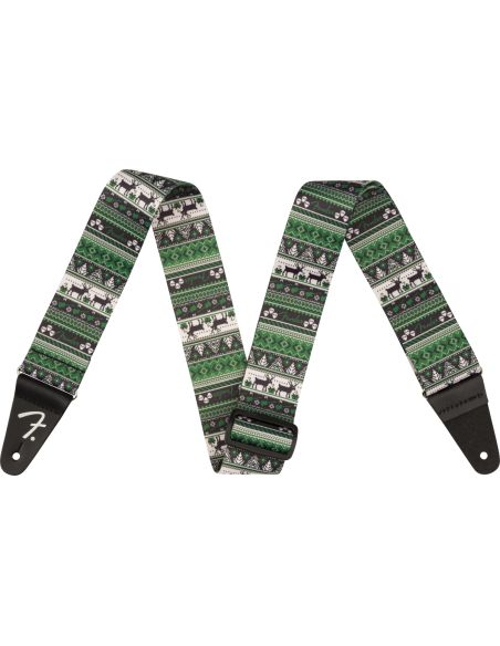 Guitar strap Fender Ugly Xmas Sweater green