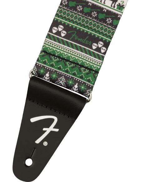 Guitar strap Fender Ugly Xmas Sweater green