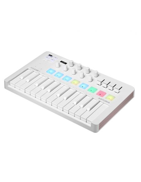 MIDI klaviatūra Arturia MiniLab 3 alpių balta