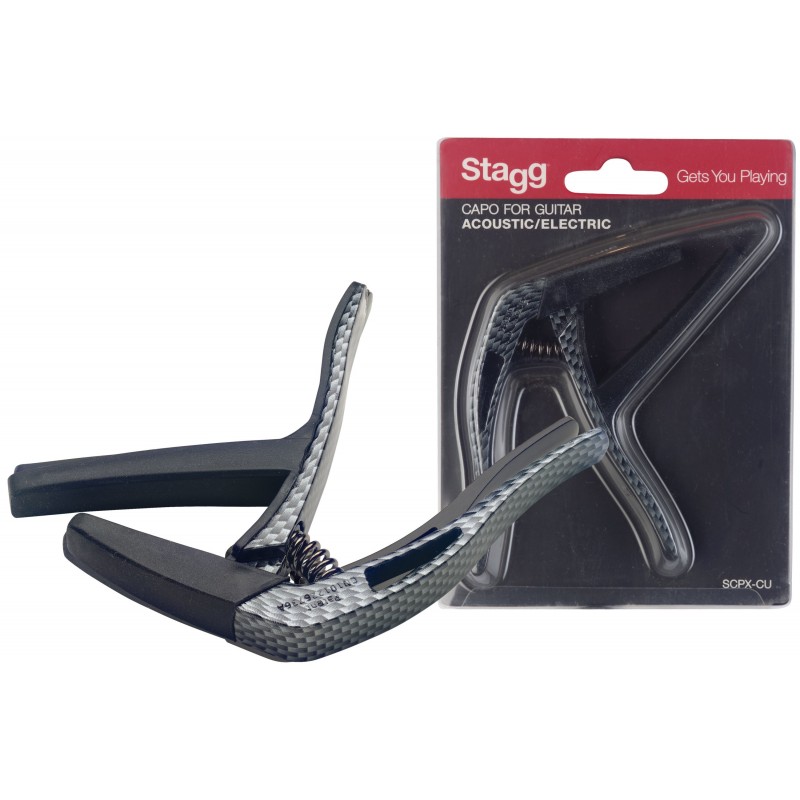 Capo for acoustic/electric guitar Stagg SCPX-CU CARBON