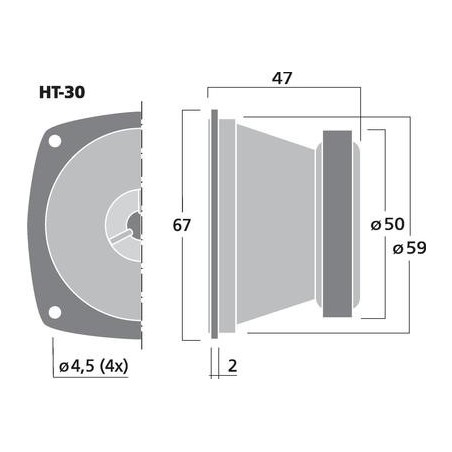 Monacor HT-30 50 W, 8 Ω