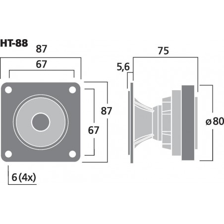 Monacor HT-88 50 W, 8 Ω