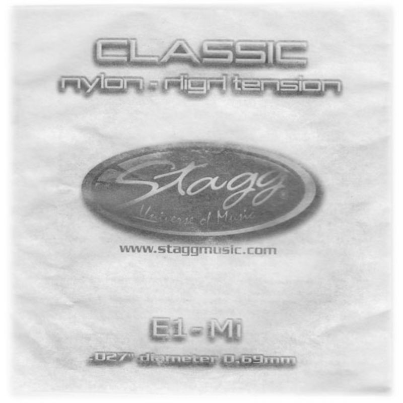 Kl gitaros styga E1 NYLON NORMAL TENSE Stagg CLN-E1N